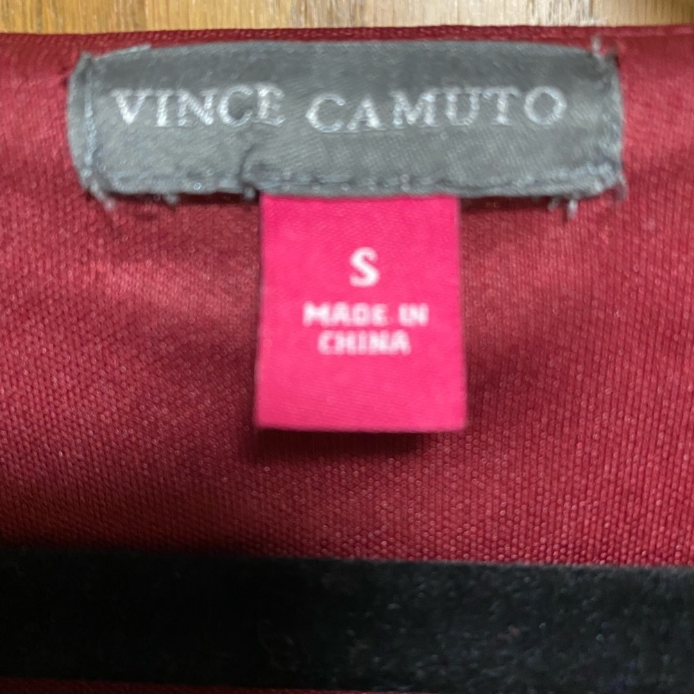 Vince Camuto Sequin Dress Women’s SZ S Deep Red Short Sleeve Party Cocktail - Picture 4 of 7